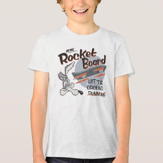 WILE E. COYOTE™ ACME Raketbord Tri-Blend Shirt (Voorkant)
