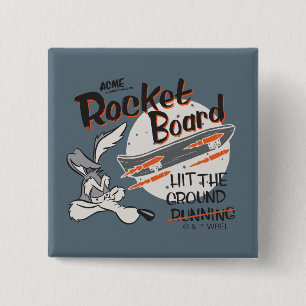 WILE E. COYOTE™ ACME Raketbord Vierkante Button 5,1 Cm