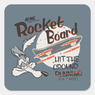 WILE E. COYOTE™ ACME Raketbord Vierkante Sticker