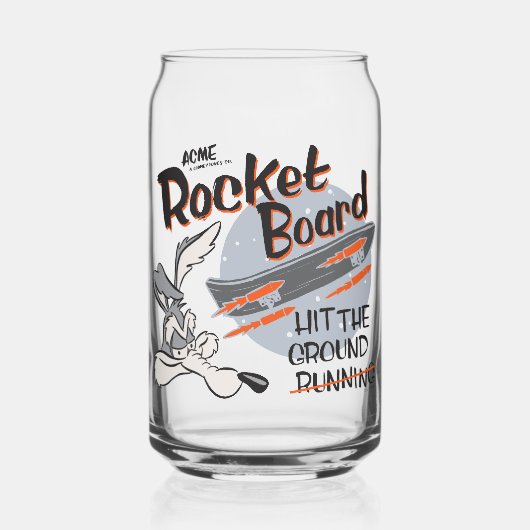 WILE E. COYOTE™ ACME Rocket Board Blikvorm Glas (Voorkant)