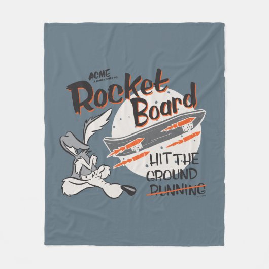 WILE E. COYOTE™ ACME Rocket Board Fleece Deken (Voorkant)