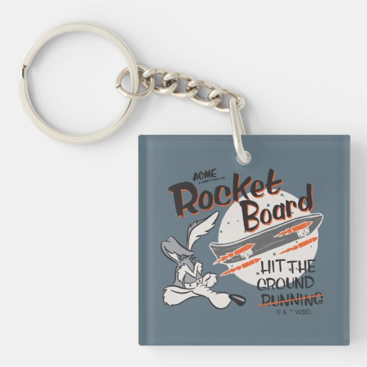 WILE E. COYOTE™ ACME Rocket Board Sleutelhanger (Voorkant)