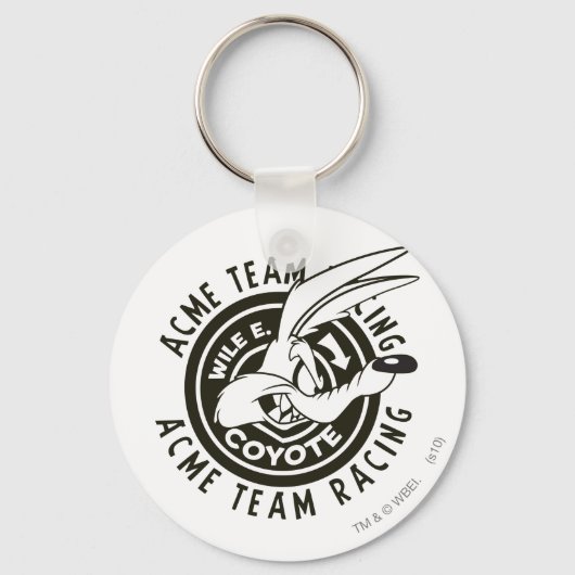 Wile E. Coyote Acme Team Racing B/W Sleutelhanger (Voorkant)