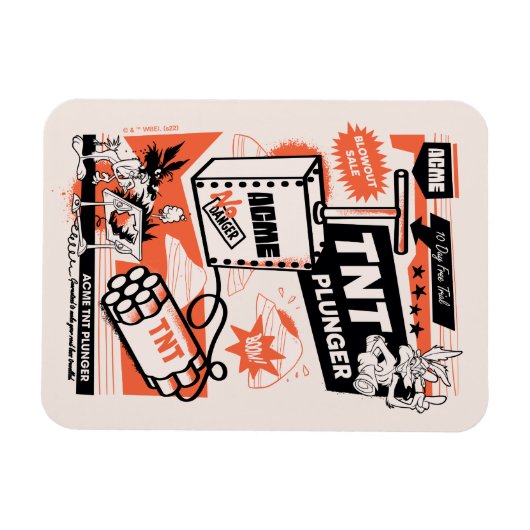 WILE E. COYOTE™ | ACME TNT Dynamite Plunger Magneet (Horizontaal)