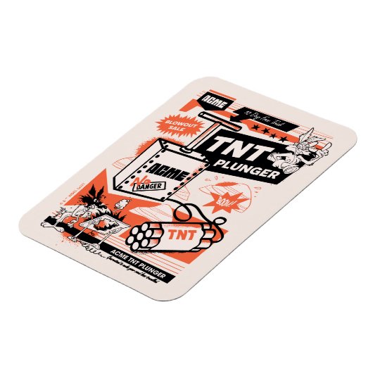 WILE E. COYOTE™ | ACME TNT Dynamite Plunger Magneet (Linkerzijde)
