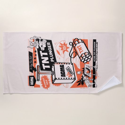 WILE E. COYOTE™ | ACME TNT Dynamite Plunger Strandlaken (Voorkant)