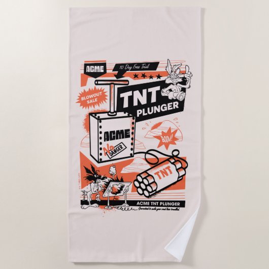 WILE E. COYOTE™ | ACME TNT Dynamite Plunger Strandlaken (Voorkant)
