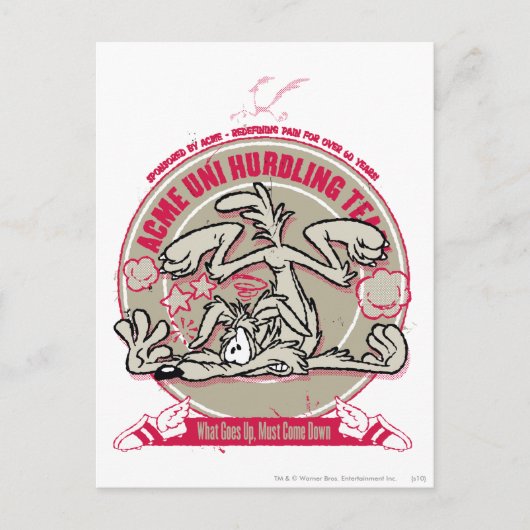 WILE E. COYOTE™ ACME Uni Hurdling Team Briefkaart (Voorkant)