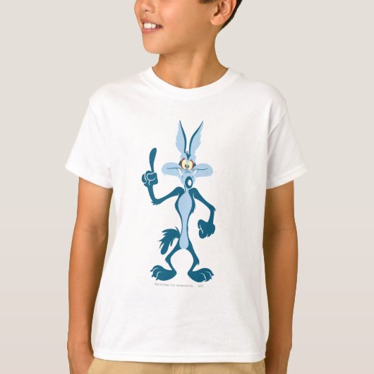 WILE E. COYOTE™ Blauw Aha! T-shirt (Voorkant)