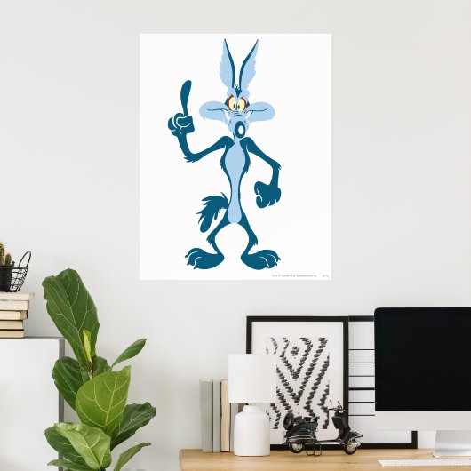 Wile E. Coyote Blue Aha! Poster (Thuiskantoor)