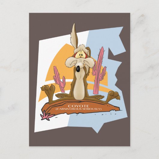 WILE E. COYOTE™ (carnivoor serieus) Briefkaart (Voorkant)