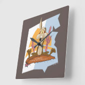 WILE E. COYOTE™ (carnivoor serieus) Vierkante Klok (Hoek)