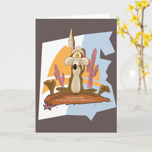 Wile E. Coyote (Carnivorous Serious) Kaart (Gele Bloem)