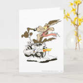 WILE E. COYOTE™ Crazy Bestuurder Kaart (Gele Bloem)