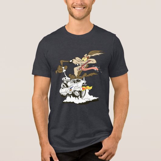 WILE E. COYOTE™ Crazy Driver Tri-Blend Shirt (Voorkant)