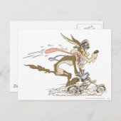 WILE E. COYOTE™ Cyclusracer Briefkaart (Voorkant / Achterkant)