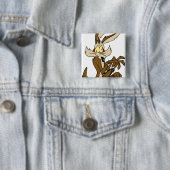 Wile E. Coyote Derp Vierkante Button 5,1 Cm (In situ)