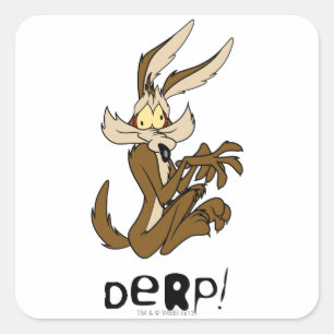 WILE E. COYOTE™ Derp Vierkante Sticker
