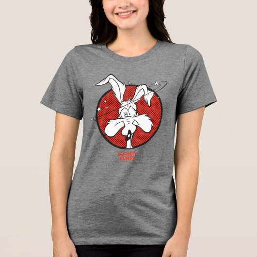 WILE E. COYOTE™ Dotty-pictogram Tri-Blend Shirt (Voorkant)
