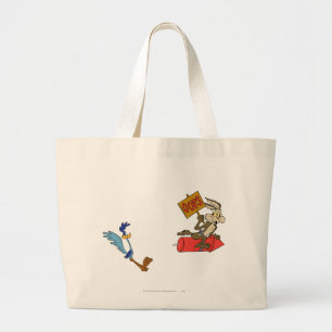 Wile E Coyote en ROAD RUNNER™ Acme-producten 5 2 Grote Tote Bag