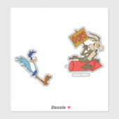 WILE E. COYOTE™ en ROAD RUNNER™ ACME Rocket Sticker (Vel)