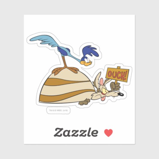 WILE E. COYOTE™ en ROAD RUNNER™ Boulder Sticker (Vel)