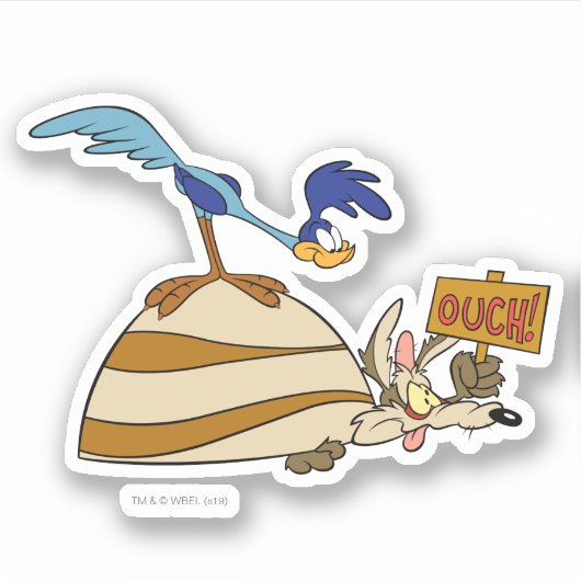 WILE E. COYOTE™ en ROAD RUNNER™ Boulder Sticker (Voorkant)