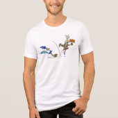 WILE E. COYOTE™ en ROAD RUNNER™ Pogo Stick Tri-Blend Shirt (Voorkant)