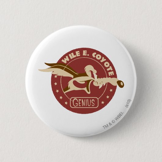 Wile E. Coyote Genie Ronde Button 5,7 Cm (Voorkant)