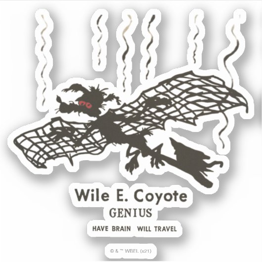 WILE E. COYOTE™ | Genius - met braindrain Sticker (Voorkant)