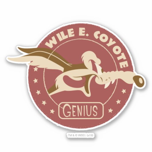 WILE E. COYOTE™ Genius Sticker (Voorkant)