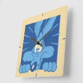 WILE E. COYOTE™ Geschokte Uitdrukking Vierkante Klok (Hoek)