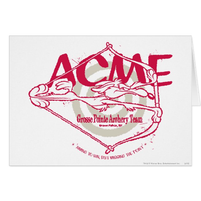 WILE E. COYOTE™ Grosse Pointe Archery Team (Voorkant Horizontaal)