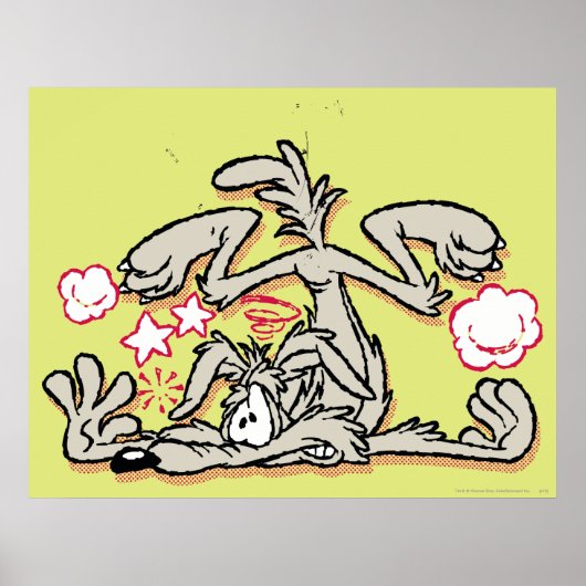 Wile E. Coyote Hard Landing Poster (Voorkant)