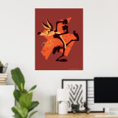 Wile E. Coyote klaar om te lopen Poster (Thuiskantoor)