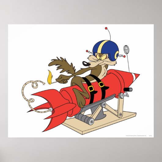 Wile E. Coyote Lanceert Rode Raket Poster (Voorkant)