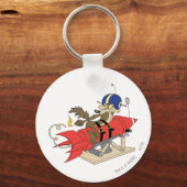 Wile E. Coyote lanceert rode raket Sleutelhanger (Voorkant)