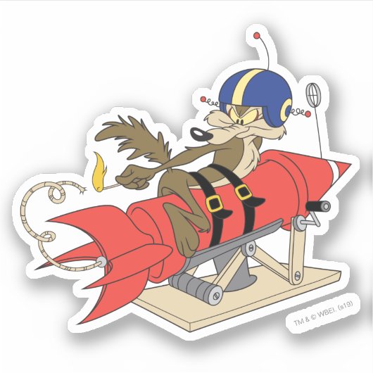 WILE E. COYOTE™ lanceert rode raket Sticker (Voorkant)