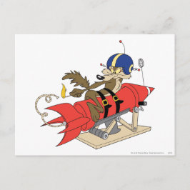 Wile E. Coyote Launching Red Rocket Briefkaart