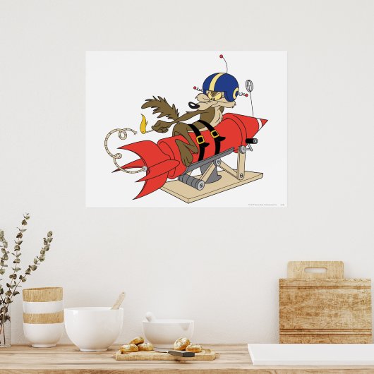 Wile E. Coyote Launching Red Rocket Poster (Keuken)