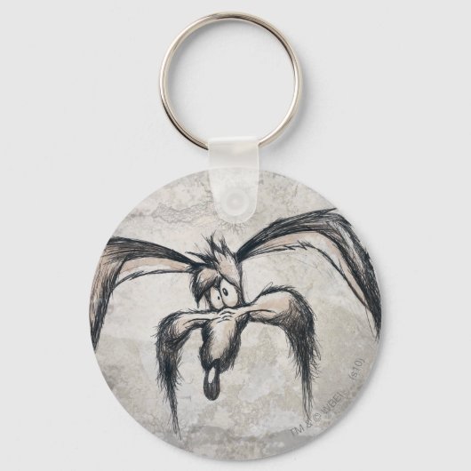 Wile E Coyote neer op zijn lul Sleutelhanger (Voorkant)