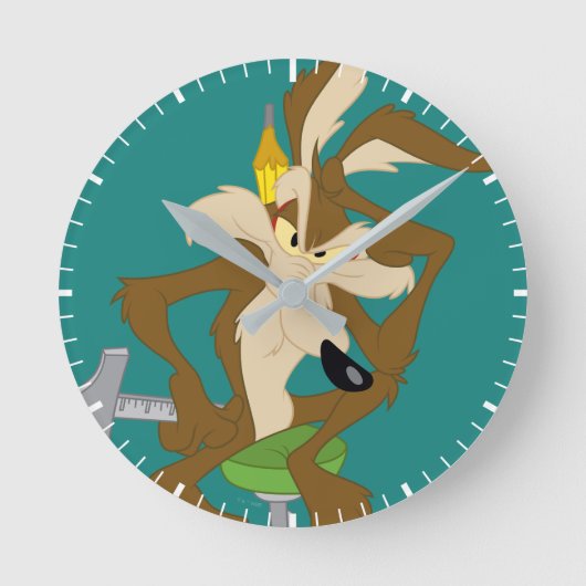 WILE E. COYOTE™ Plannen Ronde Klok (Voorkant)