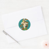 WILE E. COYOTE™ Plannen Ronde Sticker (Envelop)