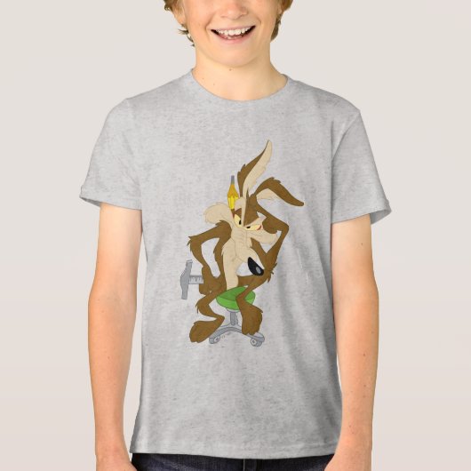 WILE E. COYOTE™ Planning Tri-Blend Shirt (Voorkant)