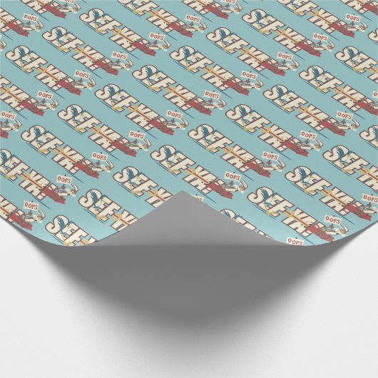 Wile E. Coyote Rocketing Past ROAD RUNNER™ Cadeaupapier (Hoek)