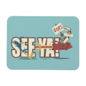 Wile E. Coyote Rocketing Past ROAD RUNNER™ Magneet (Horizontaal)