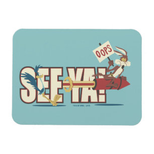 Wile E. Coyote Rocketing Past ROAD RUNNER™ Magneet
