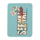 Wile E. Coyote Rocketing Past ROAD RUNNER™ Magneet (Verticaal)