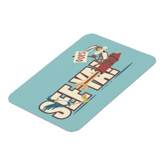 Wile E. Coyote Rocketing Past ROAD RUNNER™ Magneet (Linkerzijde)