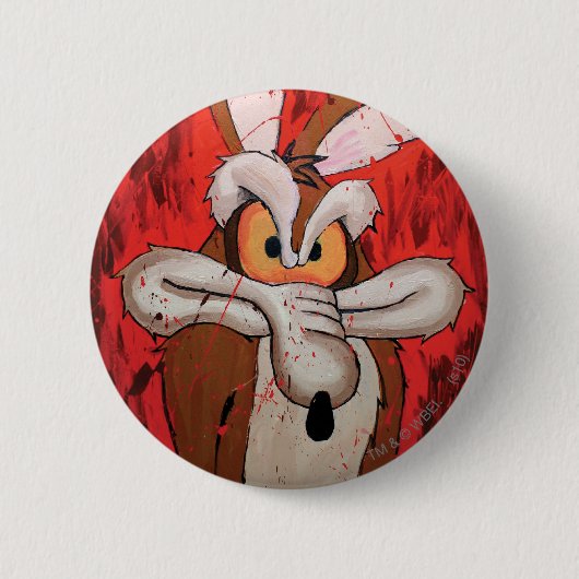 WILE E. COYOTE™ Rode Furie Ronde Button 5,7 Cm (Voorkant)